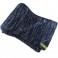 Woven Labeled Mixed Knit Navy Casual Scarf
