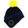 Embroidered Navy Plain Knit Ear Flap Hat