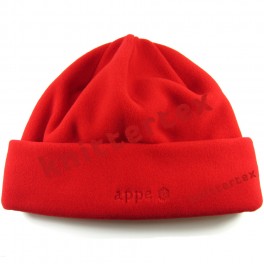Embroidered Red Fleece Cuff Hat