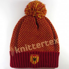 Heart Patterned Premium Knit Embroidered Bobble Hat Heart Patterned Premium Knit Embroidered Bobble Hat