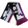 Four Colored Fans Patterned Knit Football Scarf