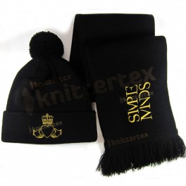 Embroidered Promotional Event Hat Scarf Set