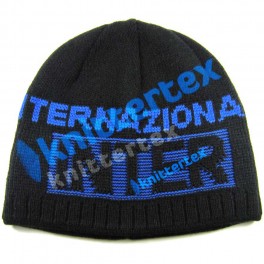 3D Like Knit Textured Blue Beanie