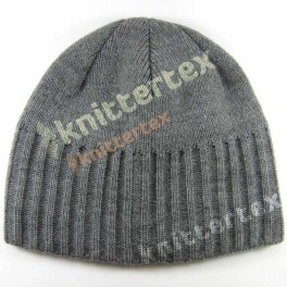 Half Ribbed Melange Gray Beanie