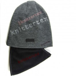 Fleece Masked Melange Gray Beanie
