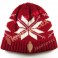 Snow Patterned Mix Knit Stylish Cuff Hat