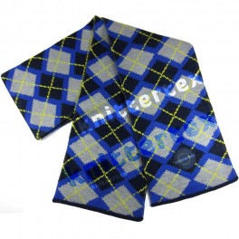 Multi Color Diamond Patterned Knit Scarf