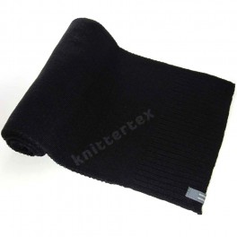 Woven Labeled Black Fashion Scarf