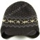 Stylish Patterned Brown Knit Visor Hat