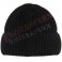 Ribbed Stretchy Black Cuff Hat